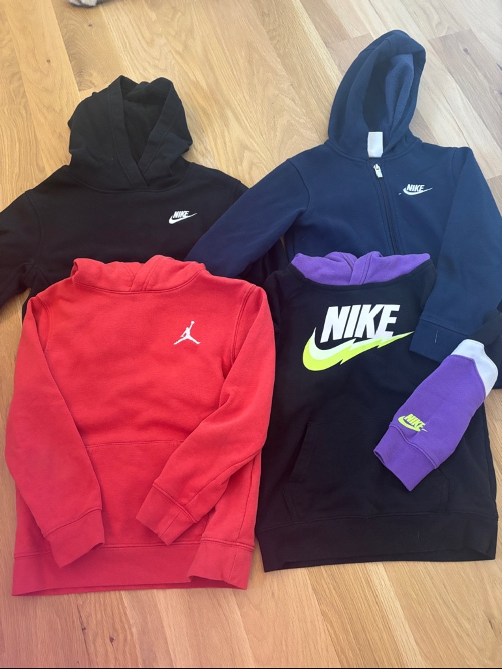 Nike Kids Hoodie Bundle - Black, Navy, Red, Purple